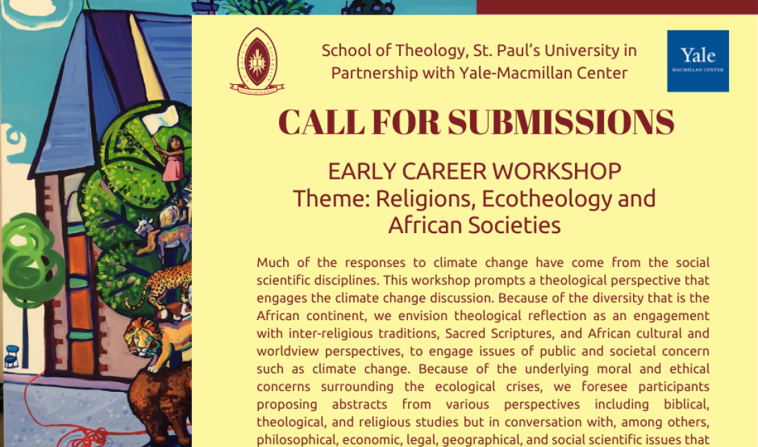 CALL FOR SUBMISSIONS - Religions, Ecotheology and African Societies